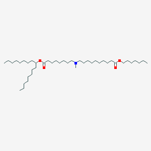 molecular formula C43H85NO4 B13366338 Heptyl 10-((8-(heptadecan-9-yloxy)-8-oxooctyl)(methyl)amino)decanoate 