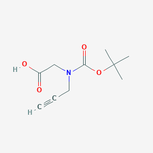 molecular formula C10H15NO4 B1336638 [(tert-Butoxycarbonyl)(2-propynyl)amino]acetic acid CAS No. 158979-29-4