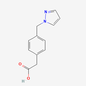 2-(4-((1H-pyrazol-1-yl)methyl)phenyl)acetic acid