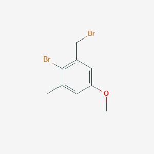 molecular formula C9H10Br2O B1336643 2-Bromo-1-(bromomethyl)-5-methoxy-3-methylbenzene CAS No. 164513-49-9