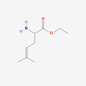 molecular formula C9H17NO2 B1336655 Ethyl 2-amino-5-methylhex-4-enoate CAS No. 824394-14-1