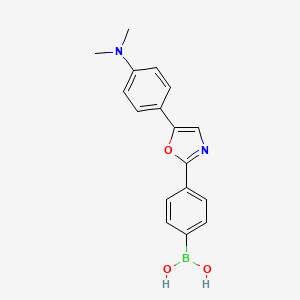 B1336663 (4-(5-(4-(Dimethylamino)phenyl)oxazol-2-yl)phenyl)boronic acid CAS No. 380499-66-1