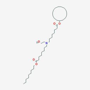 molecular formula C42H81NO5 B13366639 Cyclopentadecyl 8-((2-hydroxyethyl)(8-(nonyloxy)-8-oxooctyl)amino)octanoate 