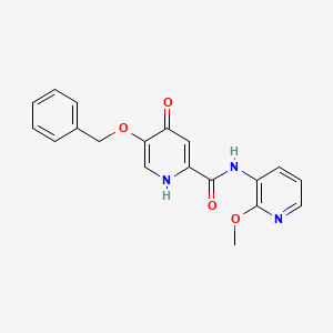molecular formula C19H17N3O4 B13366676 5-(benzyloxy)-4-hydroxy-N-(2-methoxypyridin-3-yl)pyridine-2-carboxamide 