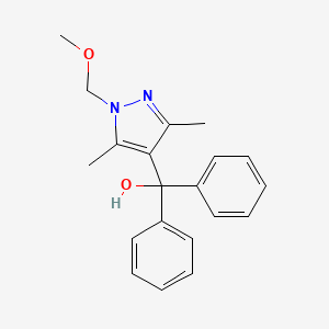 molecular formula C20H22N2O2 B13366824 [1-(methoxymethyl)-3,5-dimethyl-1H-pyrazol-4-yl](diphenyl)methanol 