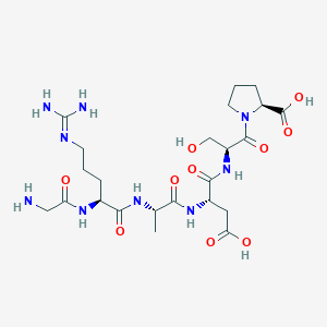 molecular formula C23H39N9O10 B1336688 H-Gly-Arg-Ala-Asp-Ser-Pro-OH 
