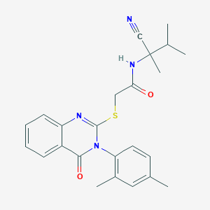 molecular formula C24H26N4O2S B13366906 N-(1-cyano-1,2-dimethylpropyl)-2-{[3-(2,4-dimethylphenyl)-4-oxo-3,4-dihydroquinazolin-2-yl]sulfanyl}acetamide 
