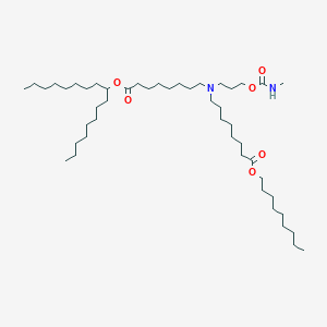 molecular formula C47H92N2O6 B13366944 Heptadecan-9-yl 8-((3-((methylcarbamoyl)oxy)propyl)(8-(nonyloxy)-8-oxooctyl)amino)octanoate 