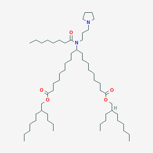 molecular formula C58H112N2O5 B13366952 Bis(2-butyloctyl) 10-(N-(3-(pyrrolidin-1-yl)propyl)octanamido)nonadecanedioate 