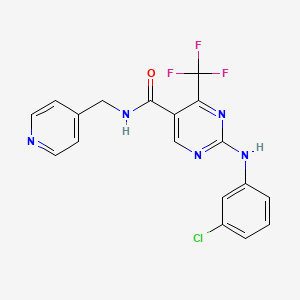 molecular formula C18H13ClF3N5O B1336708 GW-833972A free base CAS No. 667905-37-5