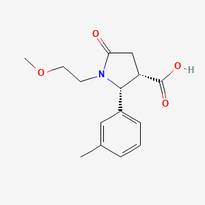 (2R,3S)-1-(2-methoxyethyl)-2-(3-methylphenyl)-5-oxopyrrolidine-3-carboxylic acid