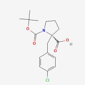 (S)-1-(tert-Butoxycarbonyl)-2-(4-chlorobenzyl)pyrrolidine-2-carboxylic acid