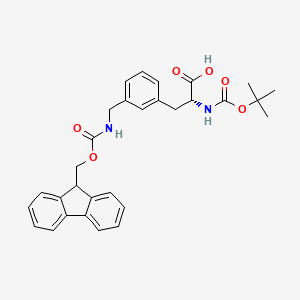 (R)-3-(3-(((((9H-Fluoren-9-yl)methoxy)carbonyl)amino)methyl)phenyl)-2-((tert-butoxycarbonyl)amino)propanoic acid