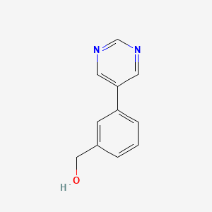 molecular formula C11H10N2O B1336757 (3-Pyrimidin-5-ylphenyl)methanol CAS No. 852180-75-7