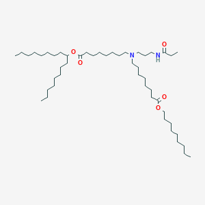 molecular formula C48H94N2O5 B13367627 Heptadecan-9-yl 8-((8-(nonyloxy)-8-oxooctyl)(3-propionamidopropyl)amino)octanoate 
