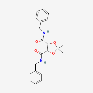 molecular formula C21H24N2O4 B13367706 N~4~,N~5~-dibenzyl-2,2-dimethyl-1,3-dioxolane-4,5-dicarboxamide 