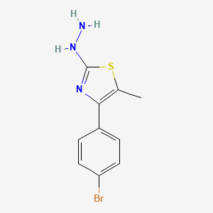 molecular formula C10H10BrN3S B1336773 4-(4-bromophenyl)-2-hydrazinyl-5-methylThiazole CAS No. 886494-27-5
