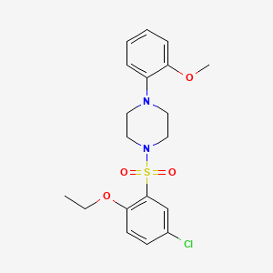 molecular formula C19H23ClN2O4S B13367777 1-[(5-Chloro-2-ethoxyphenyl)sulfonyl]-4-(2-methoxyphenyl)piperazine 