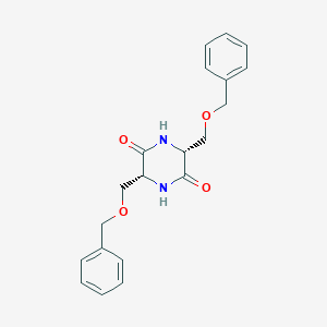molecular formula C20H22N2O4 B13367785 (3R,6R)-3,6-Bis((benzyloxy)methyl)piperazine-2,5-dione 