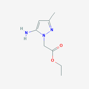 molecular formula C8H13N3O2 B1336779 ethyl 2-(5-amino-3-methyl-1h-pyrazol-1-yl)acetate CAS No. 956440-82-7