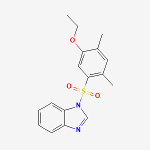 molecular formula C17H18N2O3S B13367827 1-[(5-ethoxy-2,4-dimethylphenyl)sulfonyl]-1H-benzimidazole 