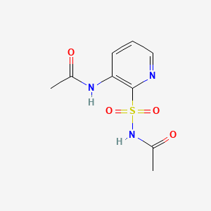 molecular formula C9H11N3O4S B13367903 N-{2-[(acetylamino)sulfonyl]-3-pyridinyl}acetamide 