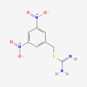 molecular formula C8H8N4O4S B13367922 3,5-Dinitrobenzyl imidothiocarbamate 