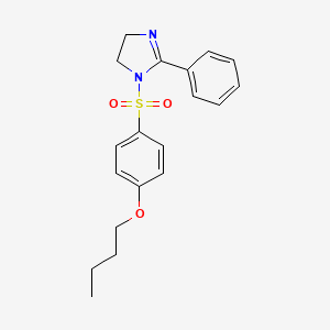 molecular formula C19H22N2O3S B13367952 butyl 4-[(2-phenyl-4,5-dihydro-1H-imidazol-1-yl)sulfonyl]phenyl ether 