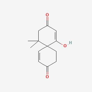 molecular formula C13H16O3 B13367981 3-Hydroxy-5,5-dimethylspiro[5.5]undeca-2,7-diene-1,9-dione 