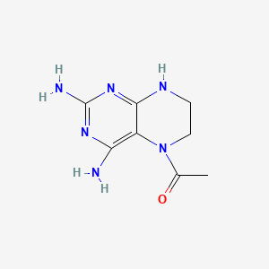 molecular formula C8H12N6O B13367993 5-Acetyl-2-amino-5,6,7,8-tetrahydro-4-pteridinylamine 