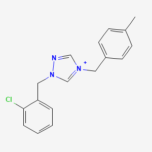 molecular formula C17H17ClN3+ B13368040 1-(2-chlorobenzyl)-4-(4-methylbenzyl)-1H-1,2,4-triazol-4-ium 