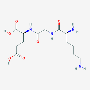 (2S)-2-[[2-[[(2S)-2,6-diaminohexanoyl]amino]acetyl]amino]pentanedioic Acid