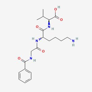 molecular formula C20H30N4O5 B1336829 Hippuryl-Lys-Val-OH CAS No. 315229-41-5