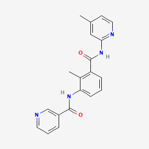 molecular formula C20H18N4O2 B13368310 N-(2-methyl-3-{[(4-methyl-2-pyridinyl)amino]carbonyl}phenyl)nicotinamide 