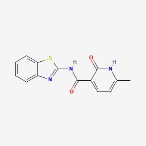 molecular formula C14H11N3O2S B13368318 N-(1,3-benzothiazol-2-yl)-6-methyl-2-oxo-1,2-dihydro-3-pyridinecarboxamide 