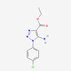 molecular formula C11H11ClN4O2 B1336837 ethyl 5-amino-1-(4-chlorophenyl)-1H-1,2,3-triazole-4-carboxylate CAS No. 28924-62-1