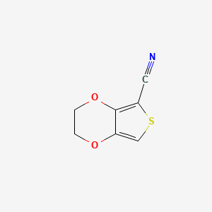 molecular formula C7H5NO2S B1336840 2,3-二氢噻吩并[3,4-b][1,4]二噁英-5-腈 CAS No. 859851-02-8