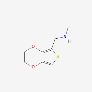molecular formula C8H11NO2S B1336841 N-(2,3-Dihydrothieno[3,4-b][1,4]dioxin-5-ylmethyl)-N-methylamine CAS No. 859851-03-9