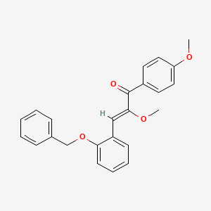 molecular formula C24H22O4 B13368525 3-[2-(Benzyloxy)phenyl]-2-methoxy-1-(4-methoxyphenyl)-2-propen-1-one 