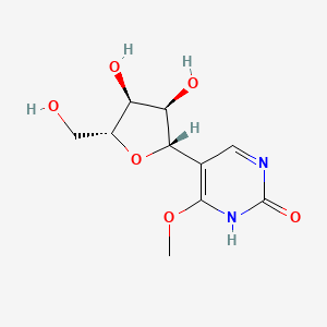molecular formula C10H14N2O6 B13368630 5-((2S,3R,4S,5R)-3,4-Dihydroxy-5-(hydroxymethyl)tetrahydrofuran-2-yl)-6-methoxypyrimidin-2(1H)-one 