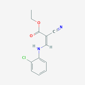 molecular formula C12H11ClN2O2 B1336866 ethyl (2Z)-3-[(2-chlorophenyl)amino]-2-cyanoacrylate CAS No. 7510-65-8