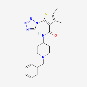 molecular formula C20H24N6OS B13368679 N-(1-benzylpiperidin-4-yl)-4,5-dimethyl-2-(1H-tetrazol-1-yl)thiophene-3-carboxamide 