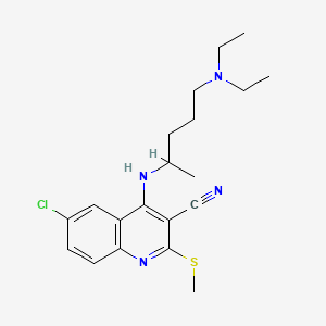 molecular formula C20H27ClN4S B13368893 6-Chloro-4-{[4-(diethylamino)-1-methylbutyl]amino}-2-(methylsulfanyl)-3-quinolinecarbonitrile 
