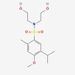 molecular formula C15H25NO5S B13368908 N,N-bis(2-hydroxyethyl)-5-isopropyl-4-methoxy-2-methylbenzenesulfonamide 