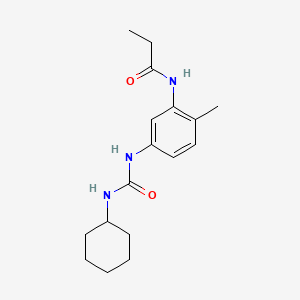 molecular formula C17H25N3O2 B13368952 N-(5-{[(cyclohexylamino)carbonyl]amino}-2-methylphenyl)propanamide 
