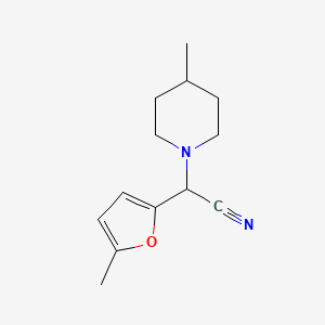 molecular formula C13H18N2O B13368968 (5-Methyl-2-furyl)(4-methyl-1-piperidinyl)acetonitrile 
