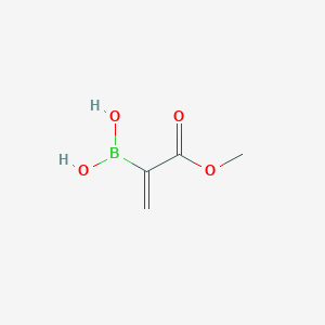 molecular formula C4H7BO4 B13369004 (3-Methoxy-3-oxoprop-1-en-2-yl)boronic acid 