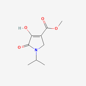 molecular formula C9H13NO4 B13369017 methyl 4-hydroxy-1-isopropyl-5-oxo-2,5-dihydro-1H-pyrrole-3-carboxylate 