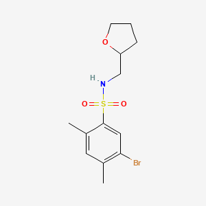molecular formula C13H18BrNO3S B13369040 5-bromo-2,4-dimethyl-N-(tetrahydro-2-furanylmethyl)benzenesulfonamide 