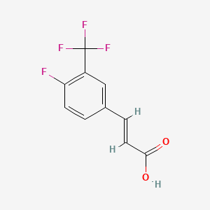 molecular formula C10H6F4O2 B1336907 4-Fluoro-3-(trifluoromethyl)cinnamic acid CAS No. 239463-90-2